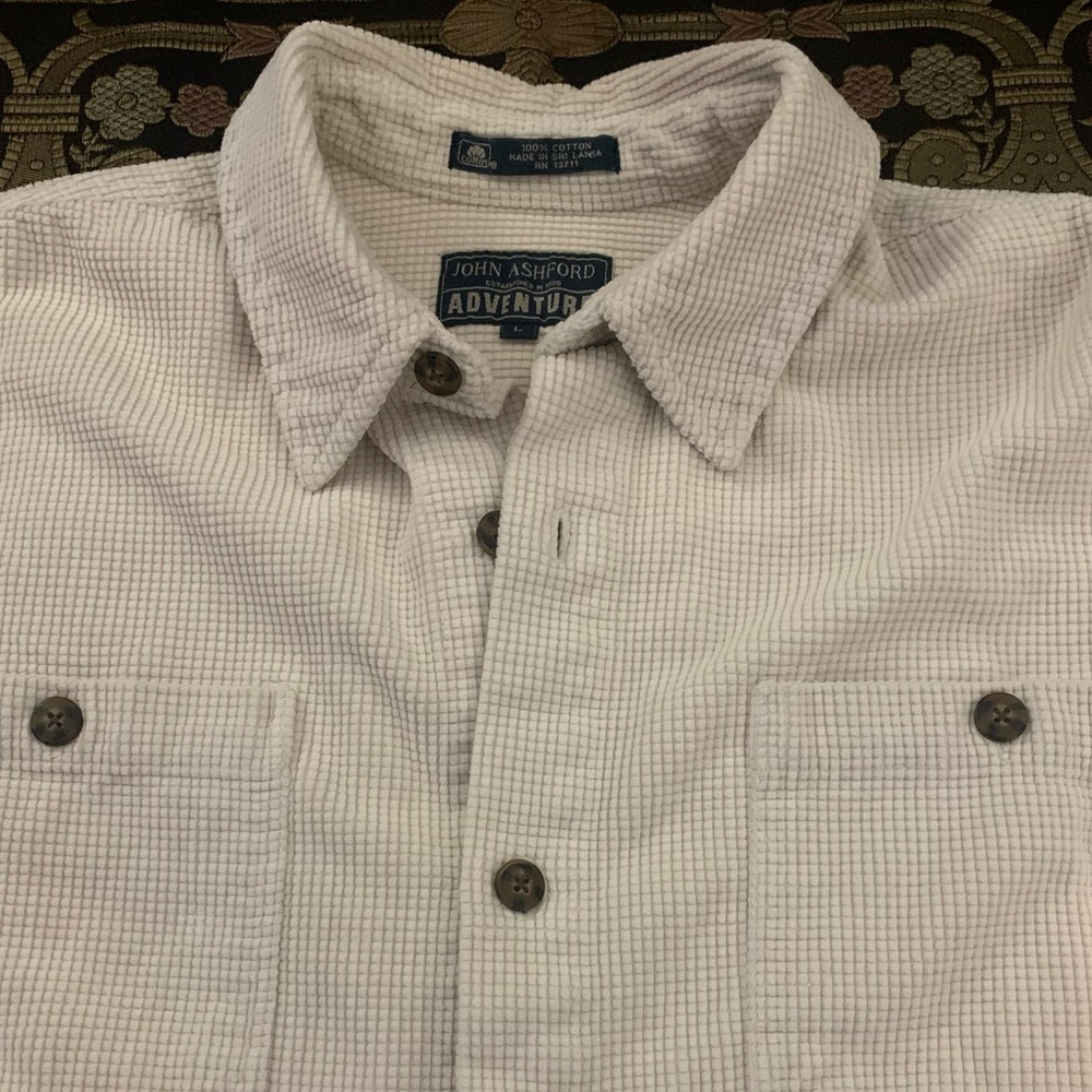 JOHN ASHFORD LS Waffle Texture Corduroy Shirt Jac